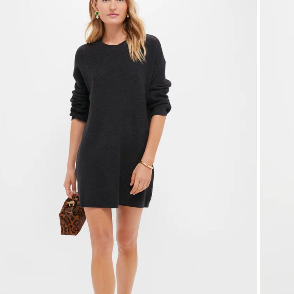 Tuckernuck Pomander Place Noir Vivianne Crewneck sweater Dress XL black sparkle
